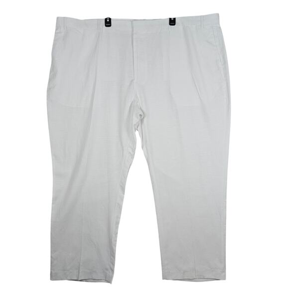 Cubavera Linen Blend Pants Men's 54x30 White NWT Big & Tall Flat Front Resort - Picture 1 of 9